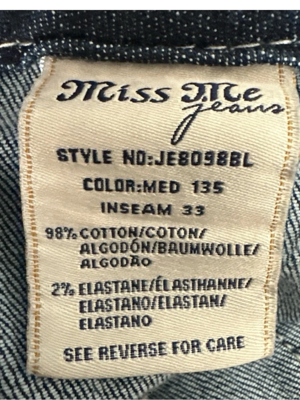 Y2K Miss Me Women's Mid-Rise Flared Vintage Wash Jeans 28x33. #359CL